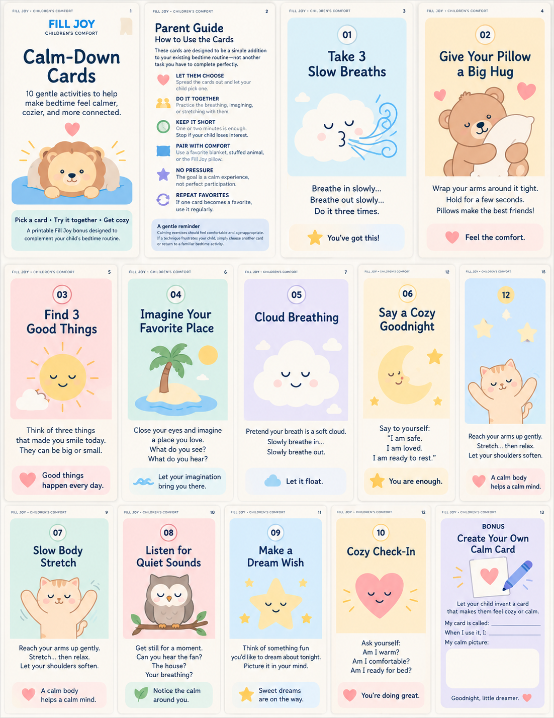 Fill Joy Cards - 1st Edition